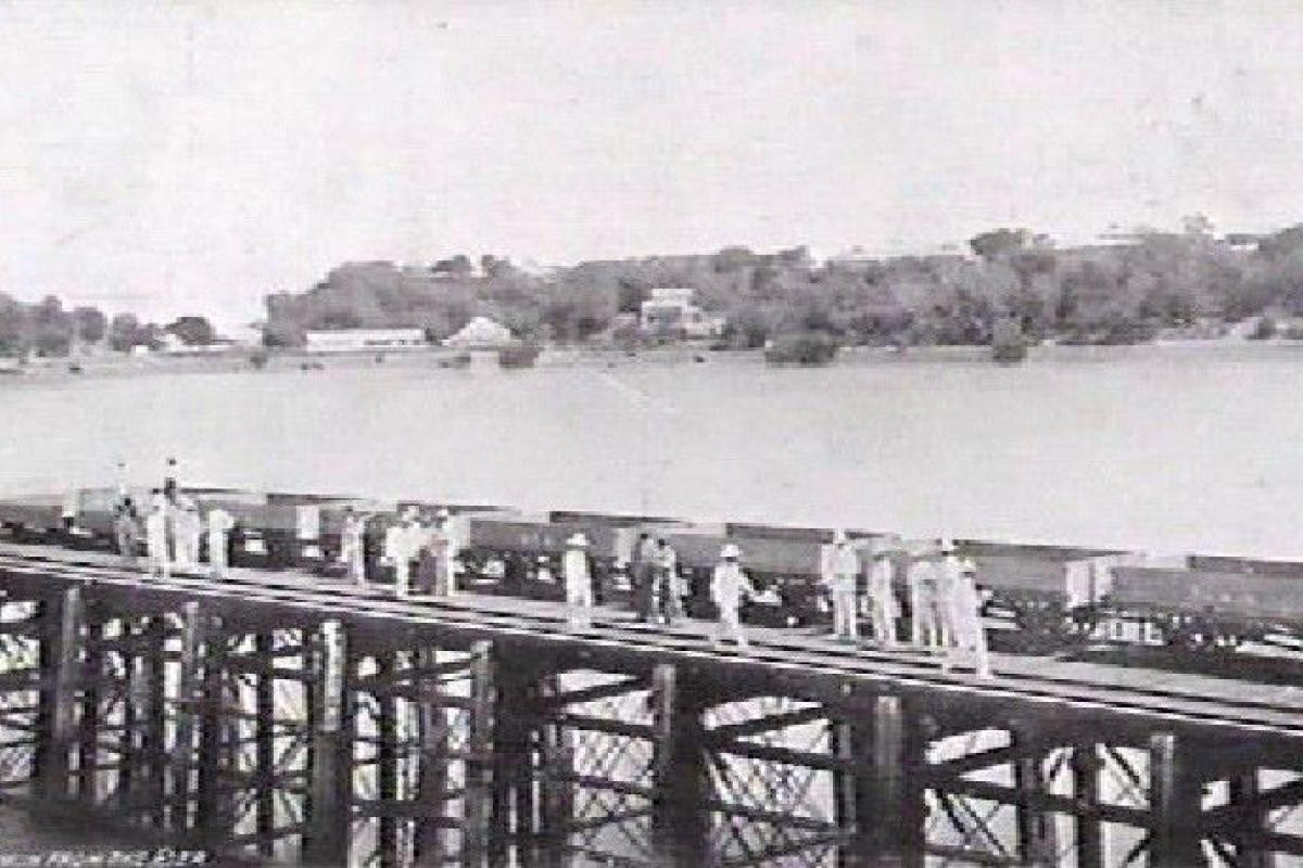 Loading East Arm Wharf. 