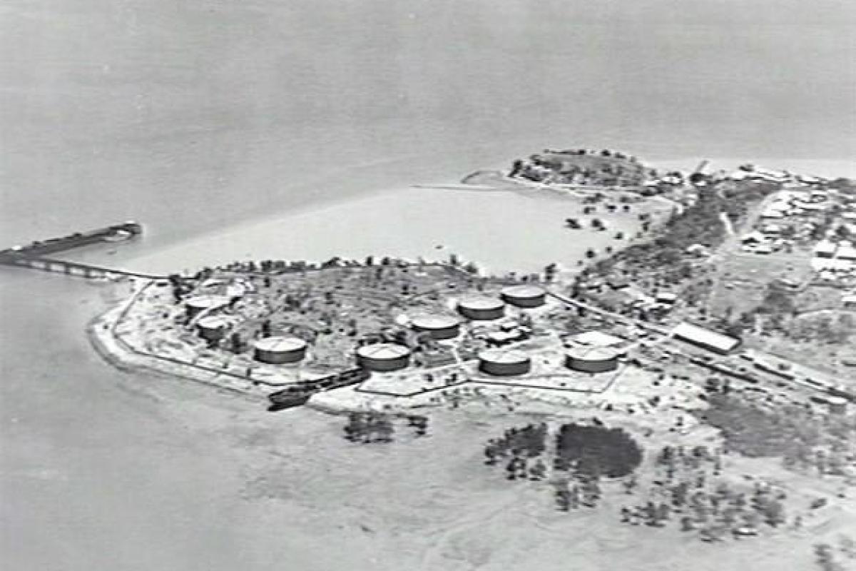 Aerial Image Fort Hill Wharf.