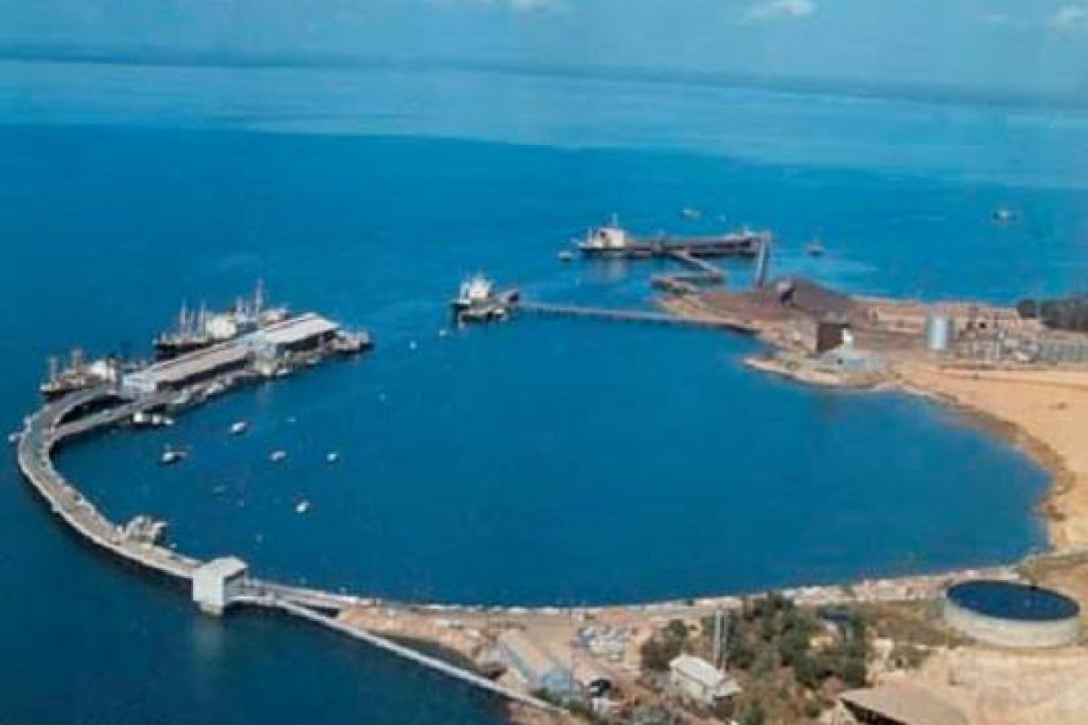 Aerial Image Fort Hill Wharf.