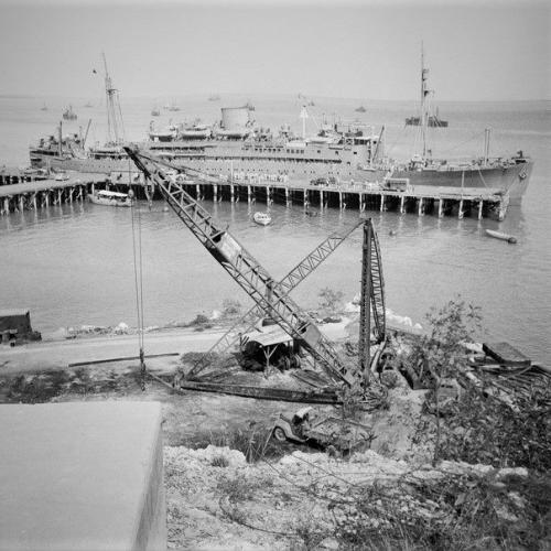 Construction at Fort Hill Wharf. 