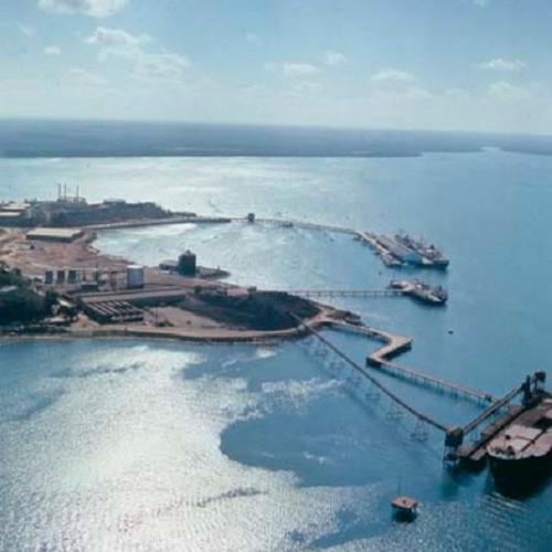 Aerial Image Fort Hill Wharf.