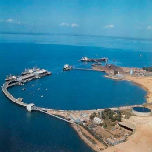 Aerial Image Fort Hill Wharf.